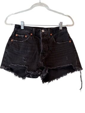 Levi’s 501 original high rise shorts- wise up black